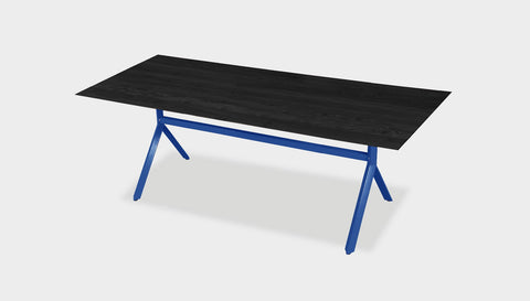 reddie-raw rectangular 160L x 90D x 75H *cm / Solid Reclaimed Wood Teak~Black / Metal~Navy Andi Table