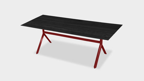 reddie-raw rectangular 160L x 90D x 75H *cm / Solid Reclaimed Wood Teak~Black / Metal~Rust Andi Table