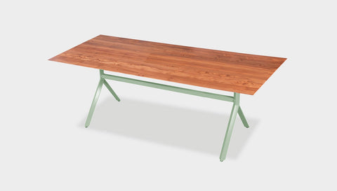 reddie-raw rectangular 160L x 90D x 75H *cm / Solid Reclaimed Wood Teak~Natural / Metal~Mint Andi Table