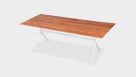 reddie-raw rectangular 160L x 90D x 75H *cm / Solid Reclaimed Wood Teak~Natural / Metal~White Andi Table