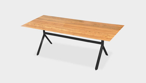 reddie-raw rectangular 160L x 90D x 75H *cm / Solid Reclaimed Wood Teak~Oak / Metal~Black Andi Table