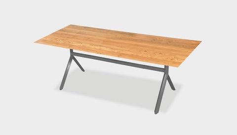 reddie-raw rectangular 160L x 90D x 75H *cm / Solid Reclaimed Wood Teak~Oak / Metal~Grey Andi Table