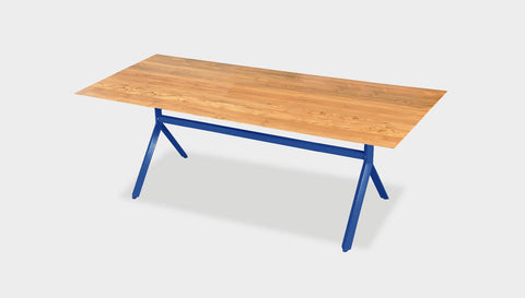 reddie-raw rectangular 160L x 90D x 75H *cm / Solid Reclaimed Wood Teak~Oak / Metal~Navy Andi Table