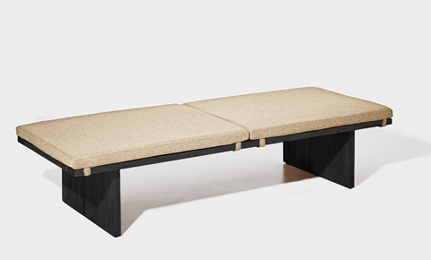 reddie-raw daybed 200W x 75D x 40H (cm) / Fabric~Blush Cream / Solid Reclaimed Wood Teak~Black Bob Day Bed