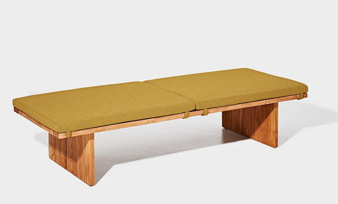 reddie-raw daybed 200W x 75D x 40H (cm) / Fabric~Blush Curry / Solid Reclaimed Wood Teak~Natural Bob Day Bed