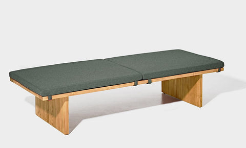 reddie-raw daybed 200W x 75D x 40H (cm) / Fabric~Blush Green / Solid Reclaimed Wood Teak~Oak Bob Day Bed