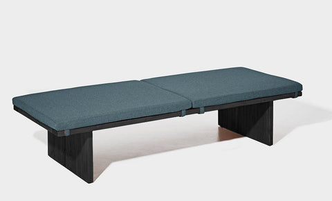 reddie-raw daybed 200W x 75D x 40H (cm) / Fabric~Blush Navy / Solid Reclaimed Wood Teak~Black Bob Day Bed