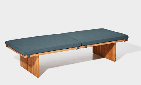 reddie-raw daybed 200W x 75D x 40H (cm) / Fabric~Blush Navy / Solid Reclaimed Wood Teak~Natural Bob Day Bed