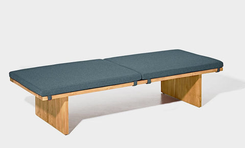 reddie-raw daybed 200W x 75D x 40H (cm) / Fabric~Blush Navy / Solid Reclaimed Wood Teak~Oak Bob Day Bed