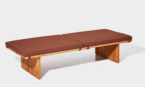 reddie-raw daybed 200W x 75D x 40H (cm) / Fabric~Blush Rust / Solid Reclaimed Wood Teak~Natural Bob Day Bed