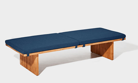 reddie-raw daybed 200W x 75D x 40H (cm) / Fabric~Davano Cobolt / Solid Reclaimed Wood Teak~Natural Bob Day Bed