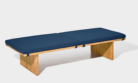 reddie-raw daybed 200W x 75D x 40H (cm) / Fabric~Davano Cobolt / Solid Reclaimed Wood Teak~Oak Bob Day Bed