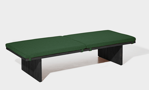 reddie-raw daybed 200W x 75D x 40H (cm) / Fabric~Davano Green / Solid Reclaimed Wood Teak~Black Bob Day Bed