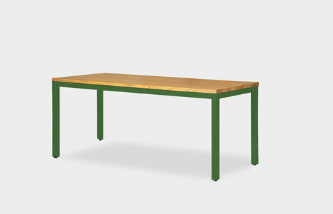 reddie-raw desk 150L x 60D x 75H *cm / Solid Reclaimed Wood Teak~Oak / Metal~Green Bob Desk