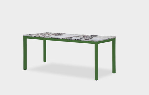 reddie-raw desk 150L x 60D x 75H *cm / Stone~Calacatta Viola / Metal~Green Bob Desk