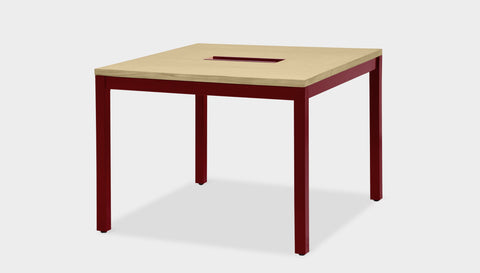 reddie-raw desk 100W x 100D x 75H *cm / Wood-Veneer~Oak / Metal~Rust Bob Hot Desk