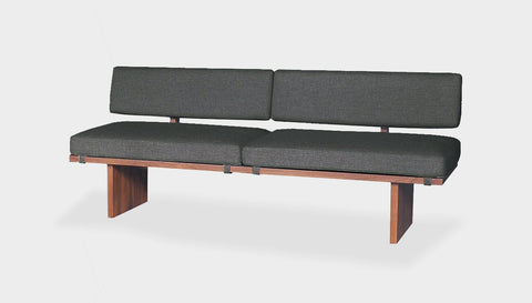 reddie-raw sofa 180W x 64D x 72H  (42H seat) *cm / Fabric~Blush Antrazit / Solid Reclaimed Wood Teak~Natural Bob Lounge