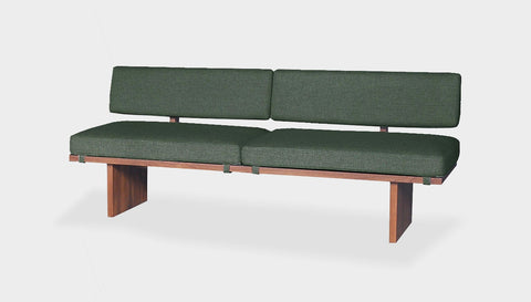 reddie-raw sofa 180W x 64D x 72H  (42H seat) *cm / Fabric~Blush Green / Solid Reclaimed Wood Teak~Natural Bob Lounge