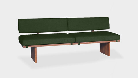 reddie-raw sofa 180W x 64D x 72H  (42H seat) *cm / Fabric~Davano Green / Solid Reclaimed Wood Teak~Natural Bob Lounge