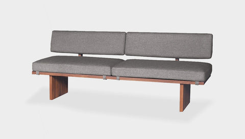reddie-raw sofa 180W x 90D x 72H  (42H seat) *cm / Fabric~Davano Grey / Solid Reclaimed Wood Teak~Natural Bob Lounge