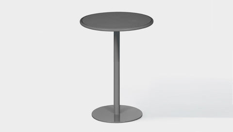 reddie-raw outdoor dining table round 60dia x 100H *cm / Metal~Grey Bob Outdoor Pedestal Cafe & Bar Table- Metal (2 heights)