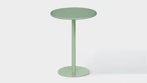 reddie-raw outdoor dining table round 60dia x 100H *cm / Metal~Mint Bob Outdoor Pedestal Cafe & Bar Table- Metal (2 heights)