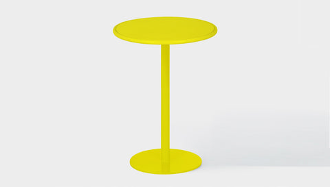 reddie-raw outdoor dining table round 60dia x 100H *cm / Metal~Yellow Bob Outdoor Pedestal Cafe & Bar Table- Metal (2 heights)