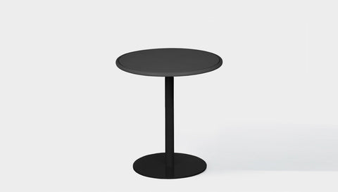 reddie-raw outdoor dining table round 60dia x 75H *cm / Metal~Black Bob Outdoor Pedestal Cafe & Bar Table- Metal (2 heights)