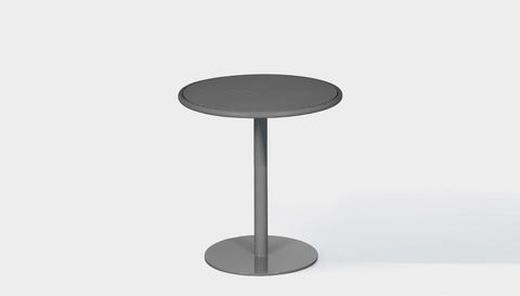 reddie-raw outdoor dining table round 60dia x 75H *cm / Metal~Grey Bob Outdoor Pedestal Cafe & Bar Table- Metal (2 heights)