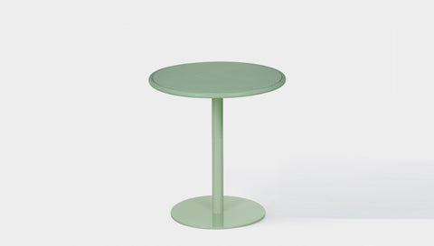 reddie-raw outdoor dining table round 60dia x 75H *cm / Metal~Mint Bob Outdoor Pedestal Cafe & Bar Table- Metal (2 heights)