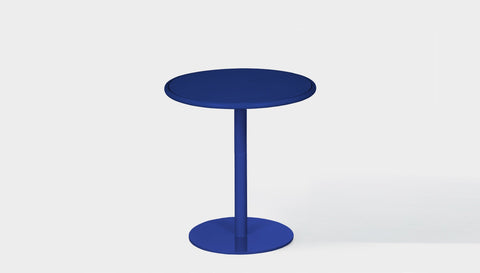 reddie-raw outdoor dining table round 60dia x 75H *cm / Metal~Navy Bob Outdoor Pedestal Cafe & Bar Table- Metal (2 heights)
