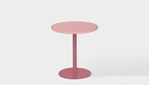 reddie-raw outdoor dining table round 60dia x 75H *cm / Metal~Pink Bob Outdoor Pedestal Cafe & Bar Table- Metal (2 heights)