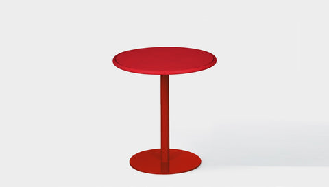 reddie-raw outdoor dining table round 60dia x 75H *cm / Metal~Red Bob Outdoor Pedestal Cafe & Bar Table- Metal (2 heights)