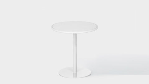 reddie-raw outdoor dining table round 60dia x 75H *cm / Metal~White Bob Outdoor Pedestal Cafe & Bar Table- Metal (2 heights)
