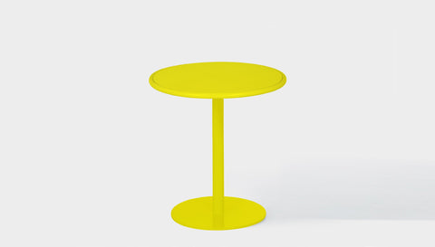 reddie-raw outdoor dining table round 60dia x 75H *cm / Metal~Yellow Bob Outdoor Pedestal Cafe & Bar Table- Metal (2 heights)