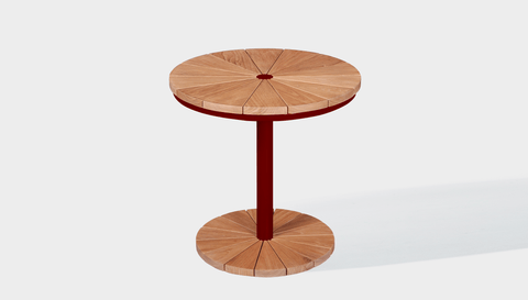 reddie-raw outdoor coffee table ( 60dia x 45 H) *cm / Solid Reclaimed Wood Teak~Natural / Metal~Rust Bob Outdoor Pedestal Coffee Table