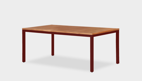 reddie-raw outdoor table 160W x 90D x 75cm H *cm / Solid Reclaimed Wood Teak~Natural / Metal~Rust Bob Outdoor Table