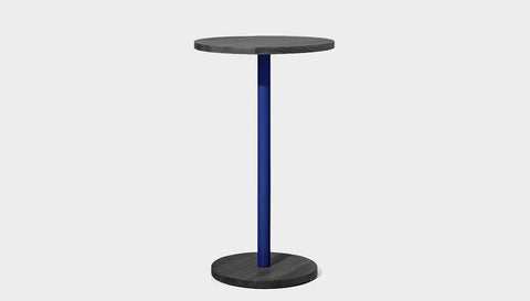 reddie-raw cafe & bar pedestal table 60dia x 100H *cm / Solid Reclaimed Wood Teak~Black / Metal~Blue Bob Pedestal Cafe & Bar Table (2 heights)