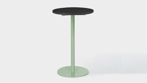 reddie-raw round 60dia x 100H *cm / Solid Reclaimed Wood Teak~Black / Metal~Mint Bob Pedestal Cafe & Bar Table (2 heights)