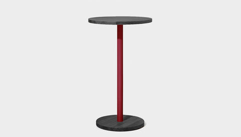 reddie-raw cafe & bar pedestal table 60dia x 100H *cm / Solid Reclaimed Wood Teak~Black / Metal~Red Bob Pedestal Cafe & Bar Table (2 heights)