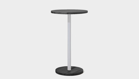 reddie-raw cafe & bar pedestal table 60dia x 100H *cm / Solid Reclaimed Wood Teak~Black / Metal~White Bob Pedestal Cafe & Bar Table (2 heights)