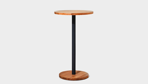 reddie-raw cafe & bar pedestal table 60dia x 100H *cm / Solid Reclaimed Wood Teak~Natural / Metal~Blue Bob Pedestal Cafe & Bar Table (2 heights)