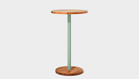 reddie-raw cafe & bar pedestal table 60dia x 100H *cm / Solid Reclaimed Wood Teak~Natural / Metal~Mint Bob Pedestal Cafe & Bar Table (2 heights)