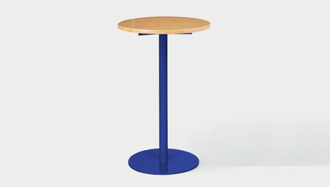 reddie-raw round 60dia x 100H *cm / Solid Reclaimed Wood Teak~Oak / Metal~Navy Bob Pedestal Cafe & Bar Table (2 heights)