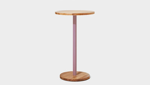 reddie-raw cafe & bar pedestal table 60dia x 100H *cm / Solid Reclaimed Wood Teak~Oak / Metal~Pink Bob Pedestal Cafe & Bar Table (2 heights)