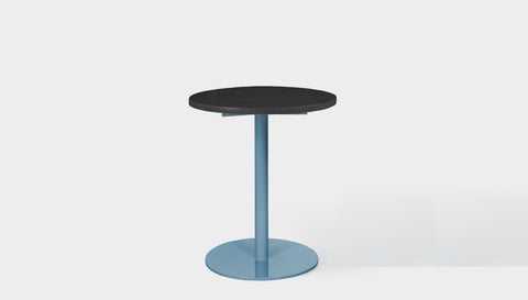 reddie-raw round 60dia x 75H *cm / Solid Reclaimed Wood Teak~Black / Metal~Blue Bob Pedestal Cafe & Bar Table (2 heights)