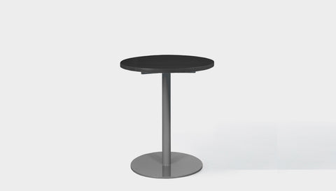reddie-raw round 60dia x 75H *cm / Solid Reclaimed Wood Teak~Black / Metal~Grey Bob Pedestal Cafe & Bar Table (2 heights)