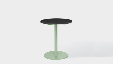 reddie-raw round 60dia x 75H *cm / Solid Reclaimed Wood Teak~Black / Metal~Mint Bob Pedestal Cafe & Bar Table (2 heights)