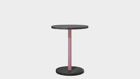 reddie-raw cafe & bar pedestal table 60dia x 75H *cm / Solid Reclaimed Wood Teak~Black / Metal~Pink Bob Pedestal Cafe & Bar Table (2 heights)
