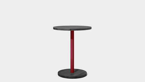 reddie-raw cafe & bar pedestal table 60dia x 75H *cm / Solid Reclaimed Wood Teak~Black / Metal~Red Bob Pedestal Cafe & Bar Table (2 heights)